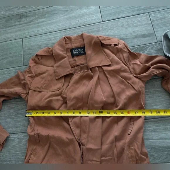 Badgley Mischka Terracotta Trench Coat - Picture 12 of 12